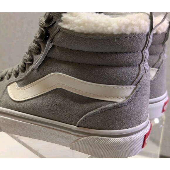 Vans Filmore High Top Women's Size 6 Skate Shoes Gray White Vansguard Sherpa - Picture 7 of 10